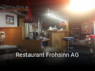 Restaurant Frohsinn AG reservieren