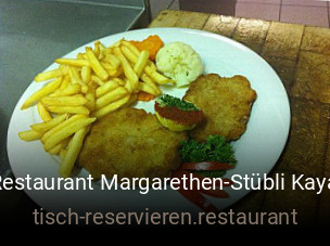 Jetzt bei Restaurant Margarethen-Stübli Kaya einen Tisch reservieren