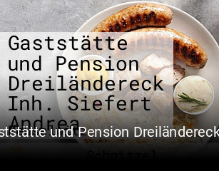 Gaststätte und Pension Dreiländereck Inh. Siefert Andrea tisch reservieren