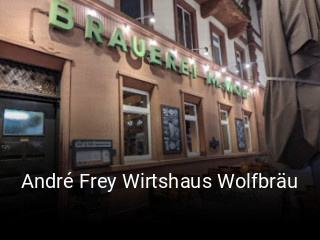André Frey Wirtshaus Wolfbräu tisch buchen