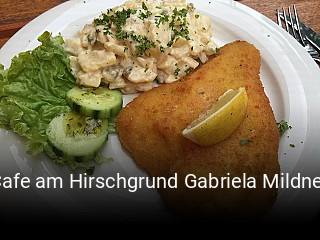 Jetzt bei Cafe am Hirschgrund Gabriela Mildner einen Tisch reservieren