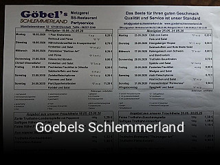Goebels Schlemmerland tisch reservieren