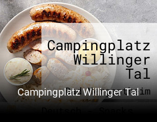 Campingplatz Willinger Tal tisch reservieren