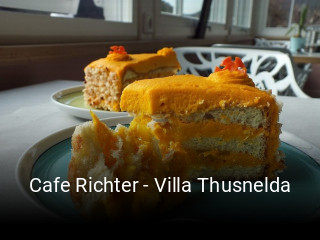 Jetzt bei Cafe Richter - Villa Thusnelda einen Tisch reservieren