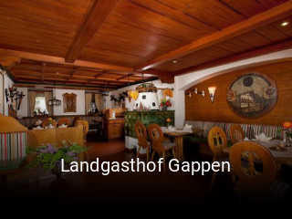 Jetzt bei Landgasthof Gappen einen Tisch reservieren