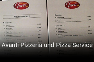 Avanti Pizzeria und Pizza Service reservieren