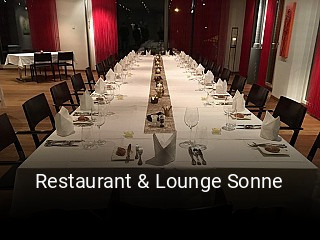 Restaurant & Lounge Sonne tisch reservieren