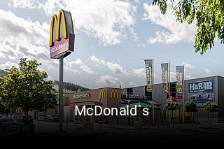 McDonald`s tisch buchen