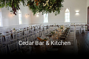 Jetzt bei Cedar Bar & Kitchen einen Tisch reservieren