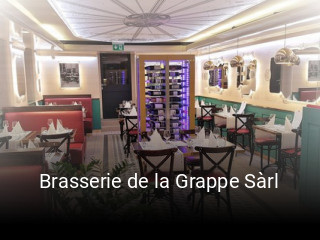Jetzt bei Brasserie de la Grappe Sàrl einen Tisch reservieren
