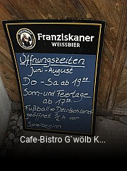 Jetzt bei Cafe-Bistro G`wölb Kilian`s Musikkneipe einen Tisch reservieren