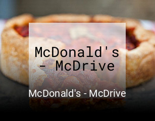 McDonald's - McDrive tisch buchen