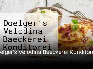 Doelger’s Velodina Baeckerei Konditorei Cafe Gastronomie tisch buchen