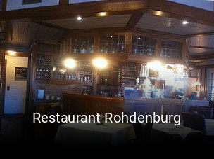 Jetzt bei Restaurant Rohdenburg einen Tisch reservieren