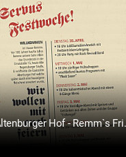 Altenburger Hof - Remm`s Fritze online reservieren