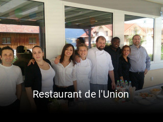 Restaurant de l'Union online reservieren