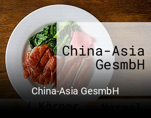 China-Asia GesmbH tisch reservieren