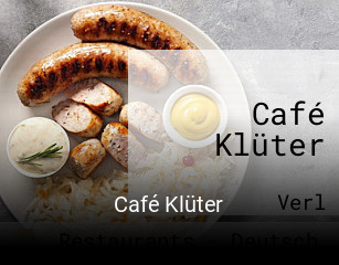 Café Klüter tisch reservieren