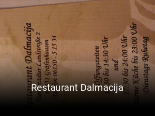 Restaurant Dalmacija reservieren