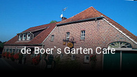 Jetzt bei de Boer`s Garten Cafe einen Tisch reservieren