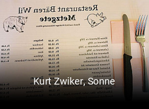 Kurt Zwiker, Sonne online reservieren