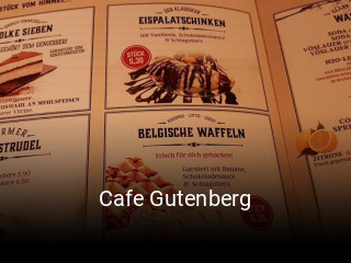 Cafe Gutenberg reservieren