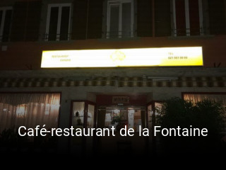 Jetzt bei Café-restaurant de la Fontaine einen Tisch reservieren