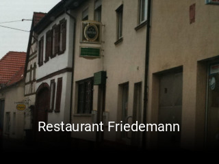 Restaurant Friedemann reservieren