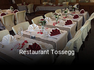 Restaurant Tossegg tisch reservieren