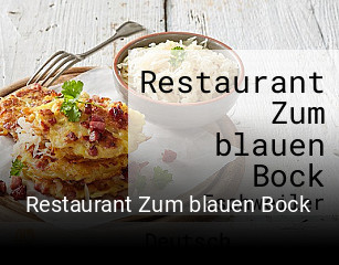 Restaurant Zum blauen Bock reservieren